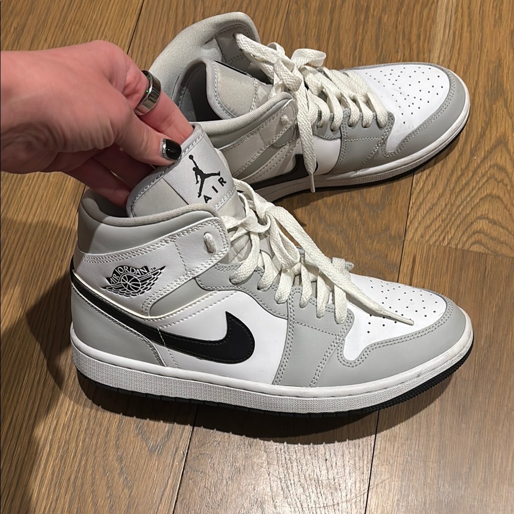 Air Jordan Gray and White Sneakers size us8.5